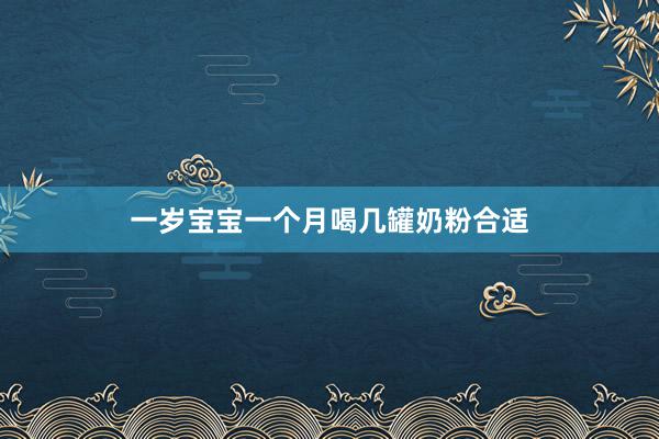 一岁宝宝一个月喝几罐奶粉合适