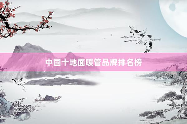 中国十地面暖管品牌排名榜